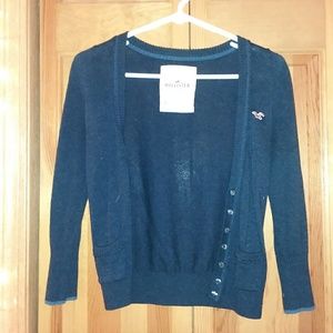 Hollister blue cardigan